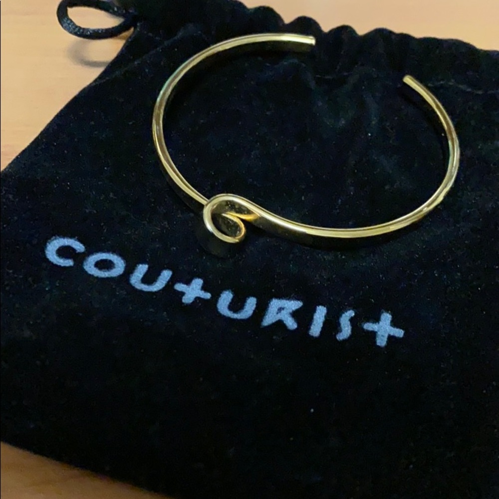 Cou + uris + 14k gold plated twist bracelet